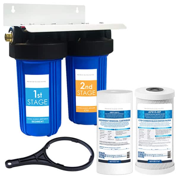 10&quot; Twin Big Blue Whole House Water Filter