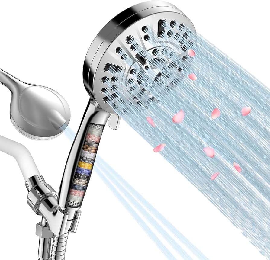 Hand Held Shower Pure 7 Setting Shower Filter Brushed Nickel