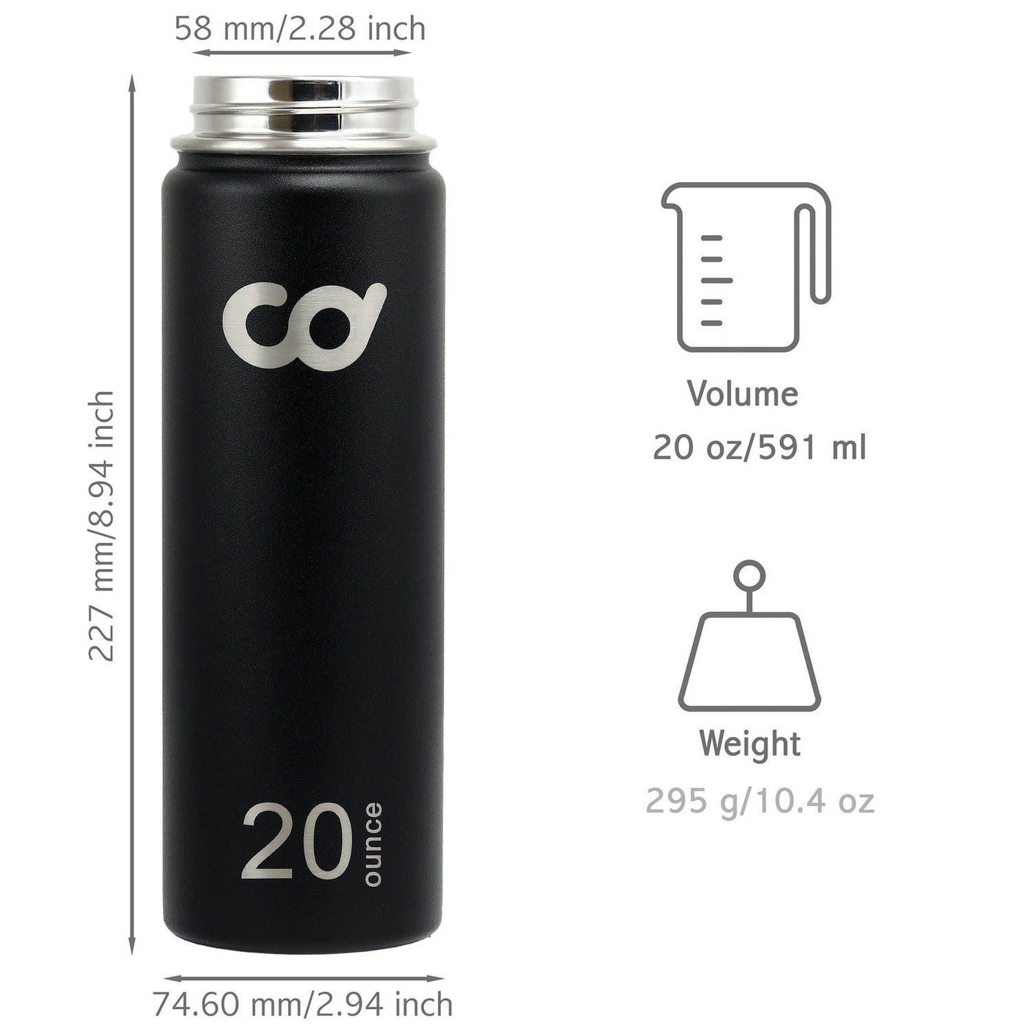 Stainless Steel Vacuum Insulated Double Wall Water Bottle