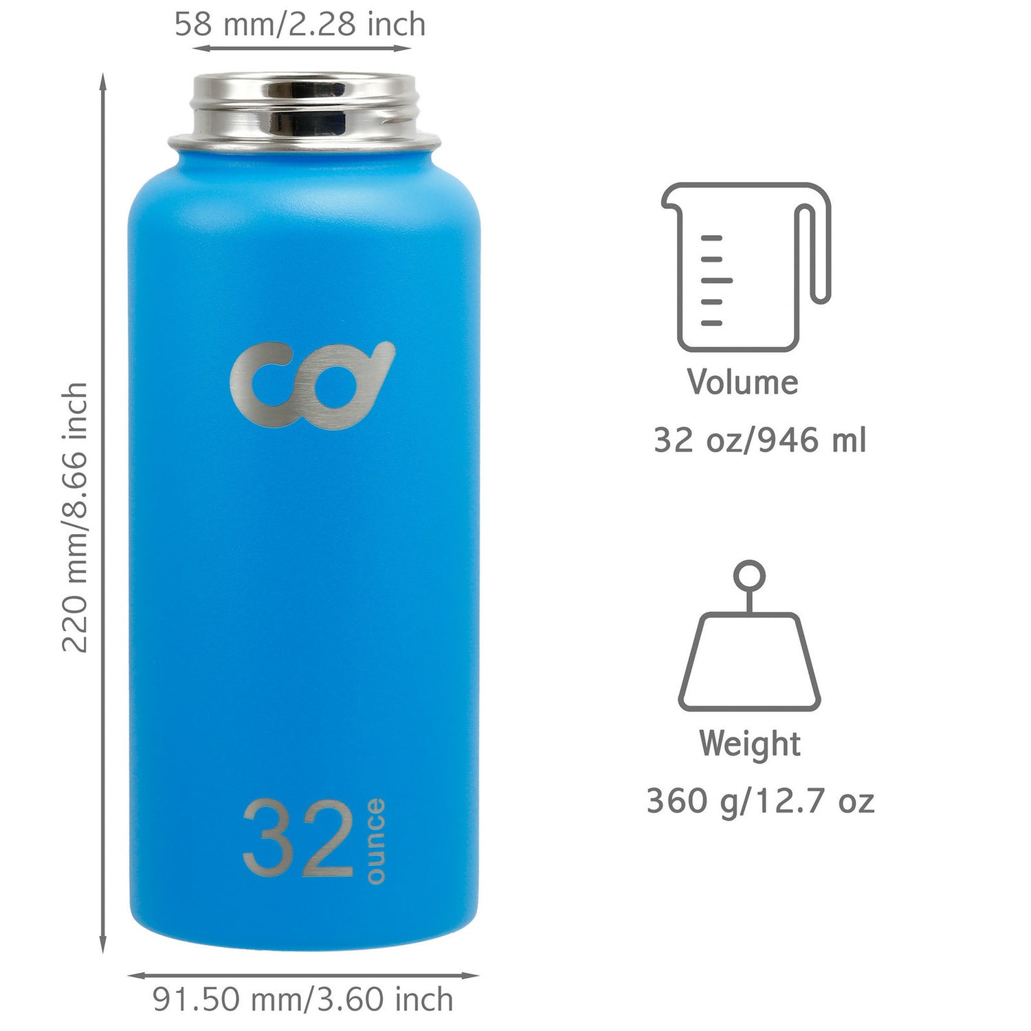 Stainless Steel Vacuum Insulated Double Wall Water Bottle