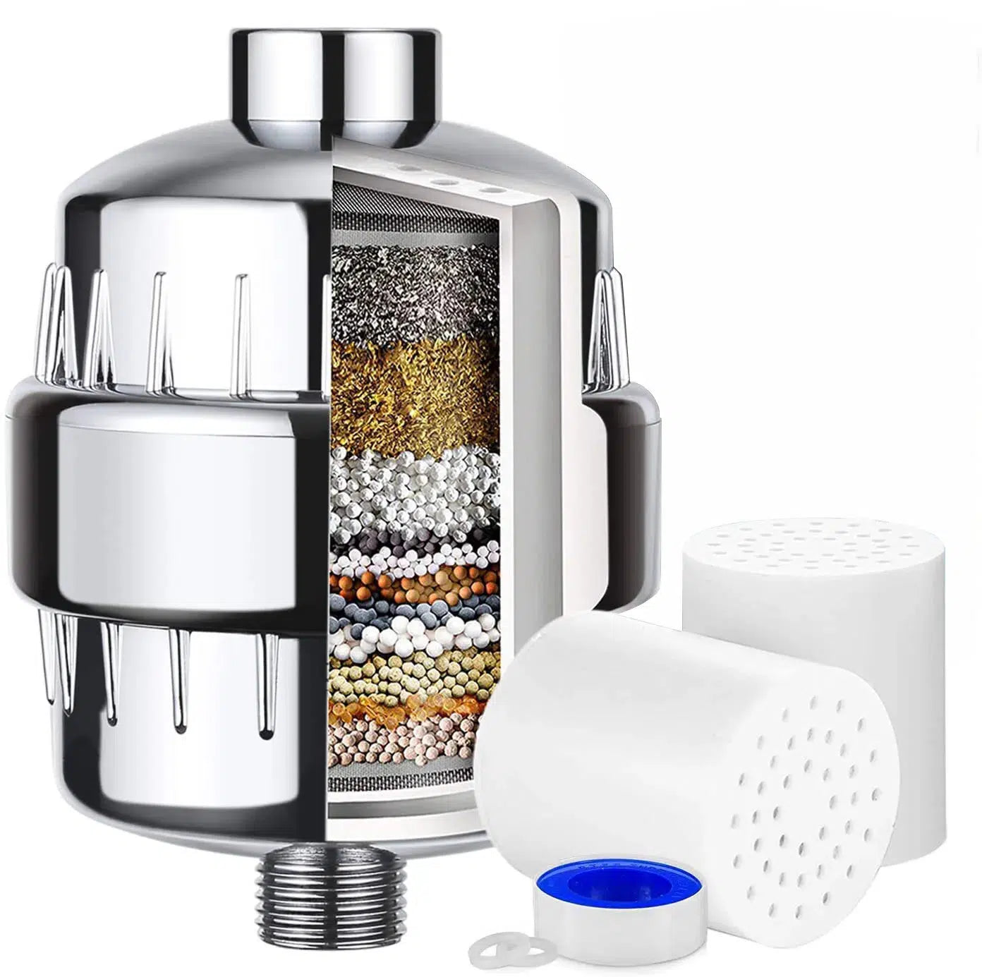 High Output Chrome Shower Filter