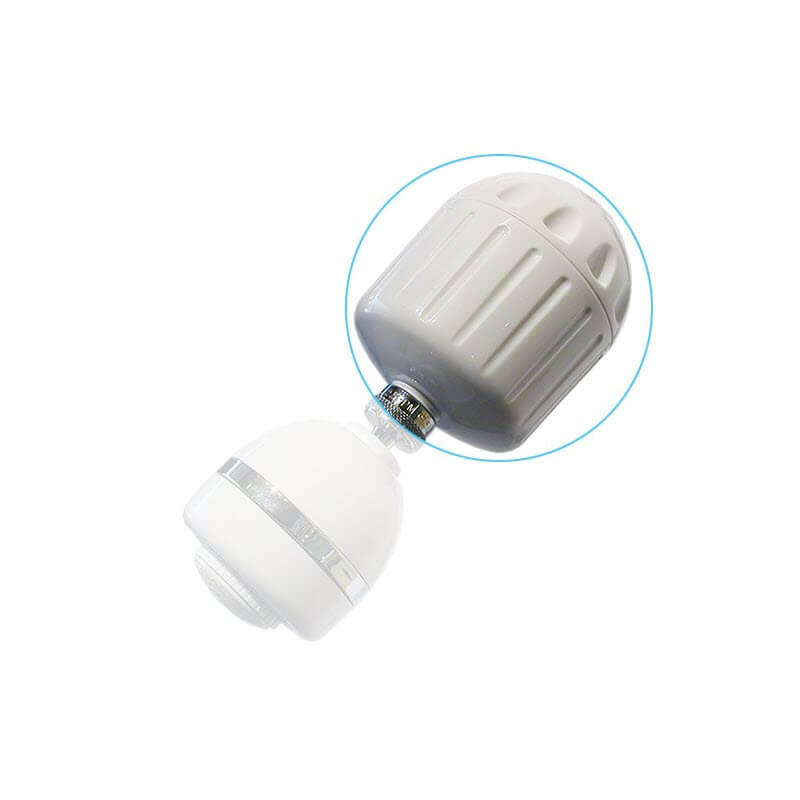 High Output Chrome Shower Filter - White