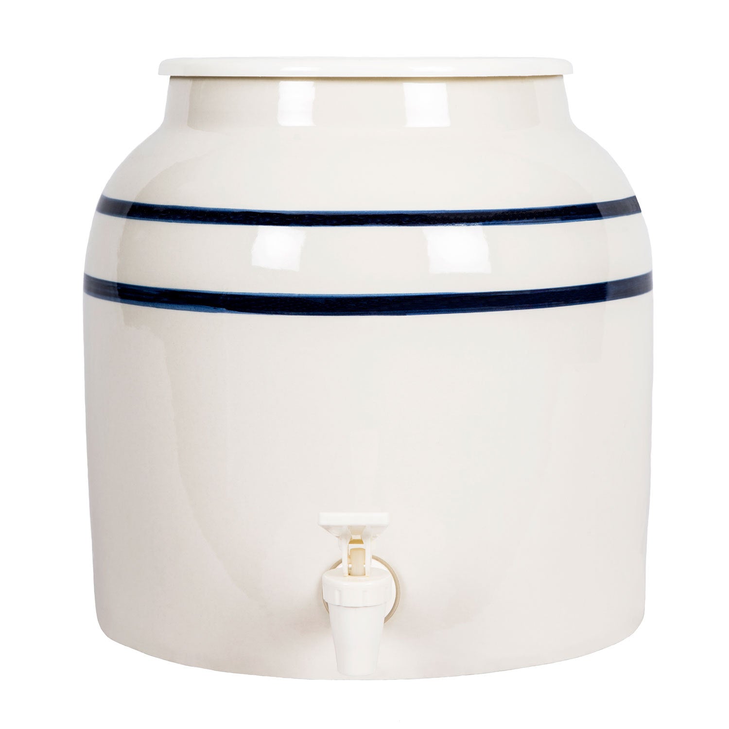 Large Blue Stripe Porcelain Water Dispenser