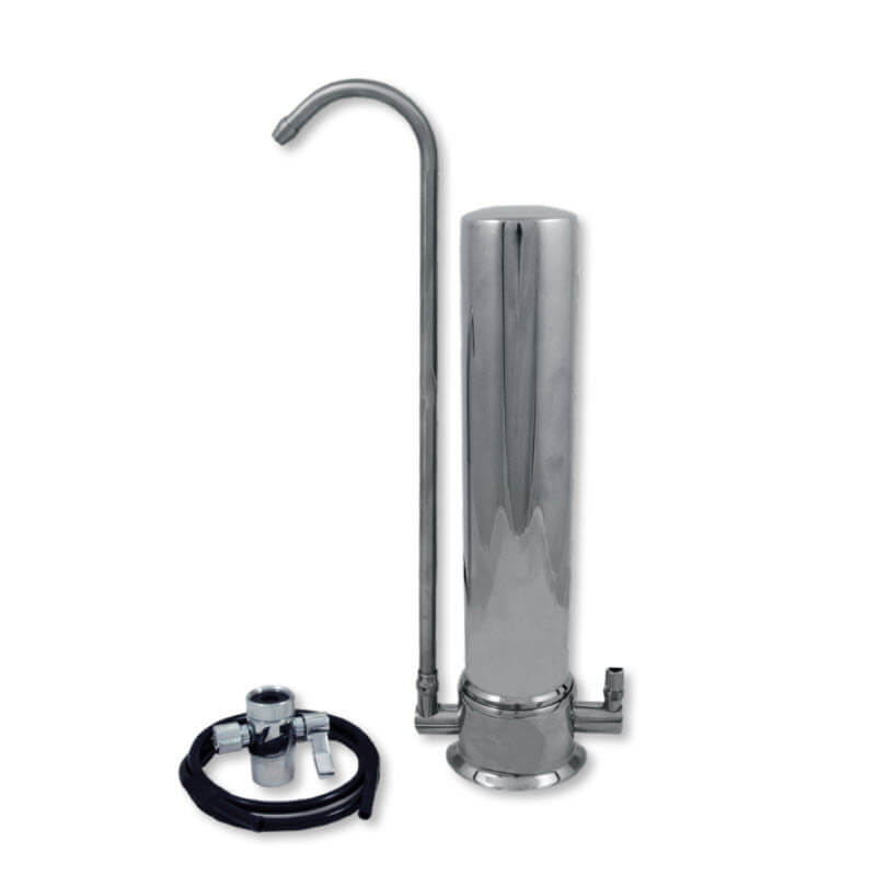 Single Stainless Countertop Water Filter