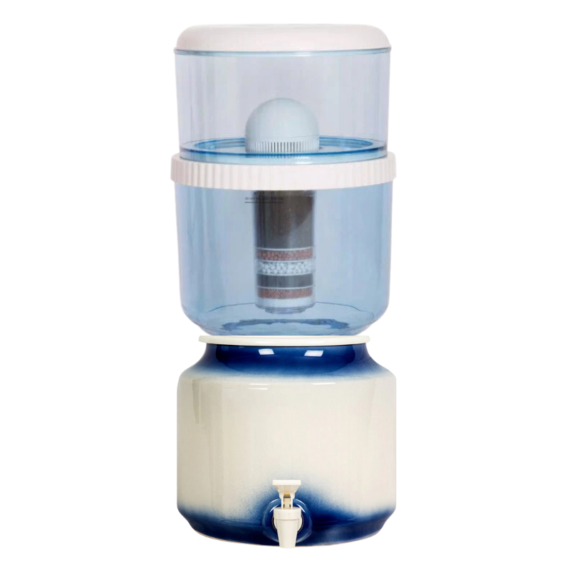 White and Blue Porcelain Water Dispenser